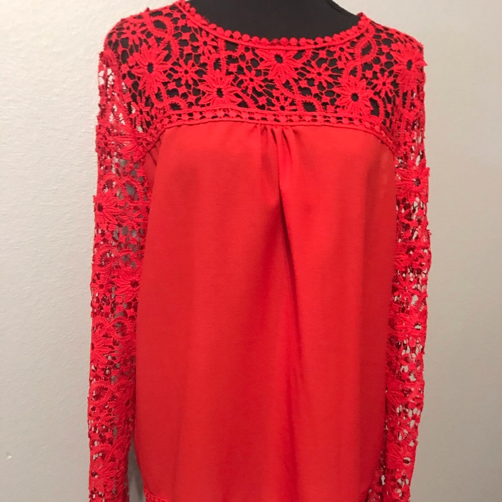 Red Lace Top